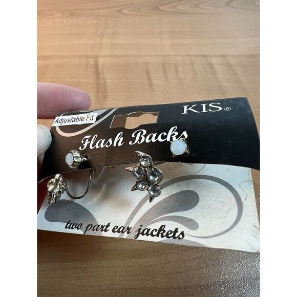 KIS Flash Backs Two Part Ear Jacket Earrings - Picture 3 of 6